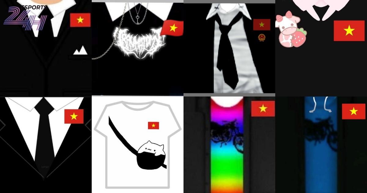 Cách tạo T-shirt Roblox đơn giản và upload thành công 12 8 Mẫu áo t shirt Việt Nam roblox có logo trước ngực phổ biến