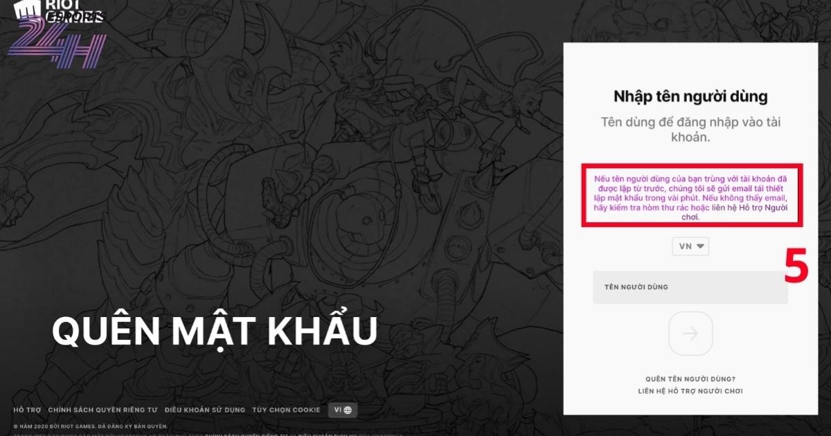 Khôi phục tài khoản Riot nhanh nhất khi mất quyền đăng nhập 3 Cách khôi phục tài khoản Riot Games bằng gmail bước 5