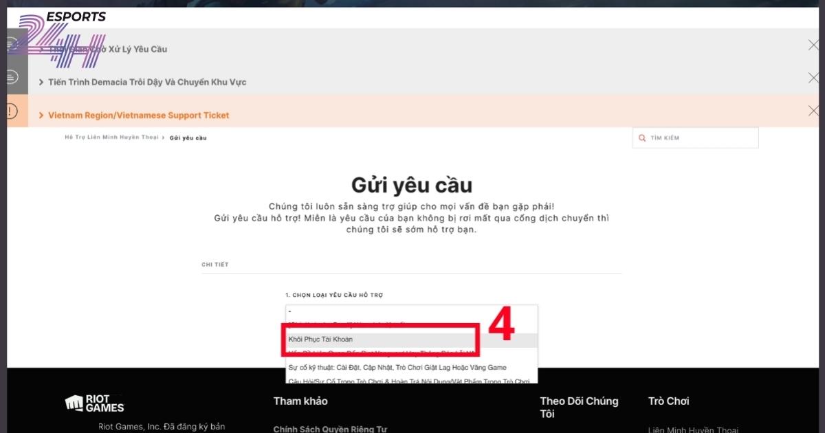 Khôi phục tài khoản Riot nhanh nhất khi mất quyền đăng nhập 10 Cách xác nhận tài khoản Riot bị khóa hoặc yêu cầu xác minh bước 4