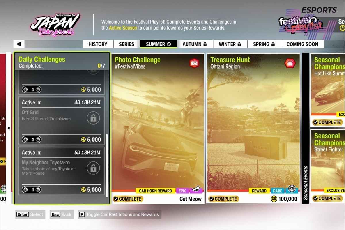 Festival Playlist Forza Horizon 6 Mùa 1 – Tuần 1: Hướng Dẫn Hoàn Thành Thử Thách Mùa Hè Rực Lửa Hướng dẫn hoàn thành Festival Playlist Forza Horizon 6 Mùa 1 Tuần 1