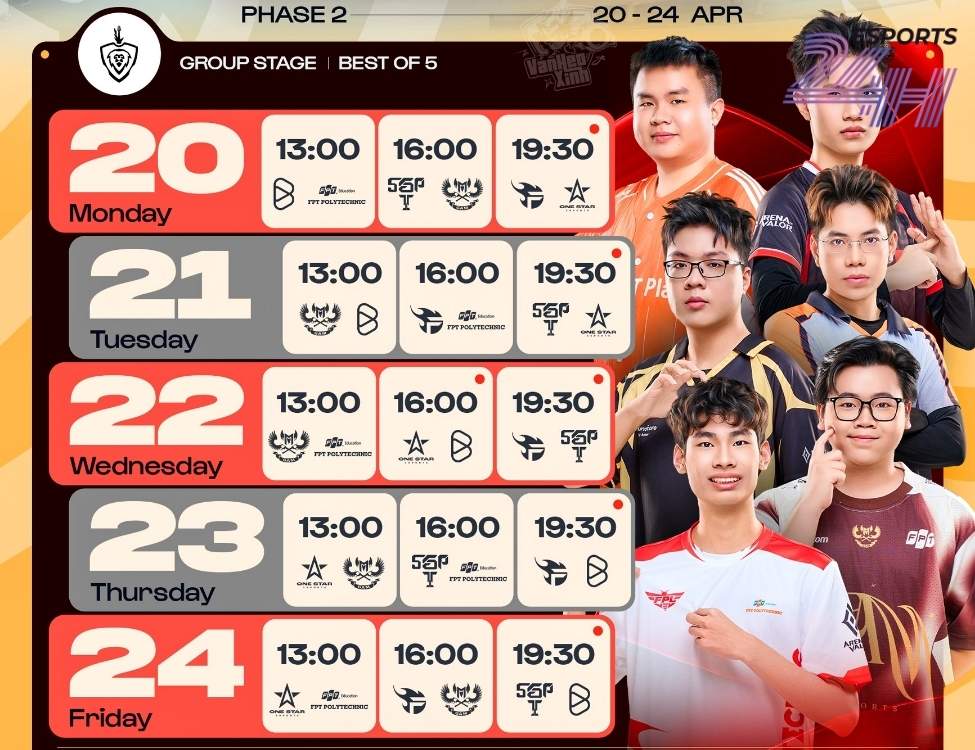 Lịch thi đấu Liên Quân Mobile 2026 mới nhất: Cập nhật hôm nay 1 Lịch thi đấu liên quân hôm nay và kết quả trực tiếp