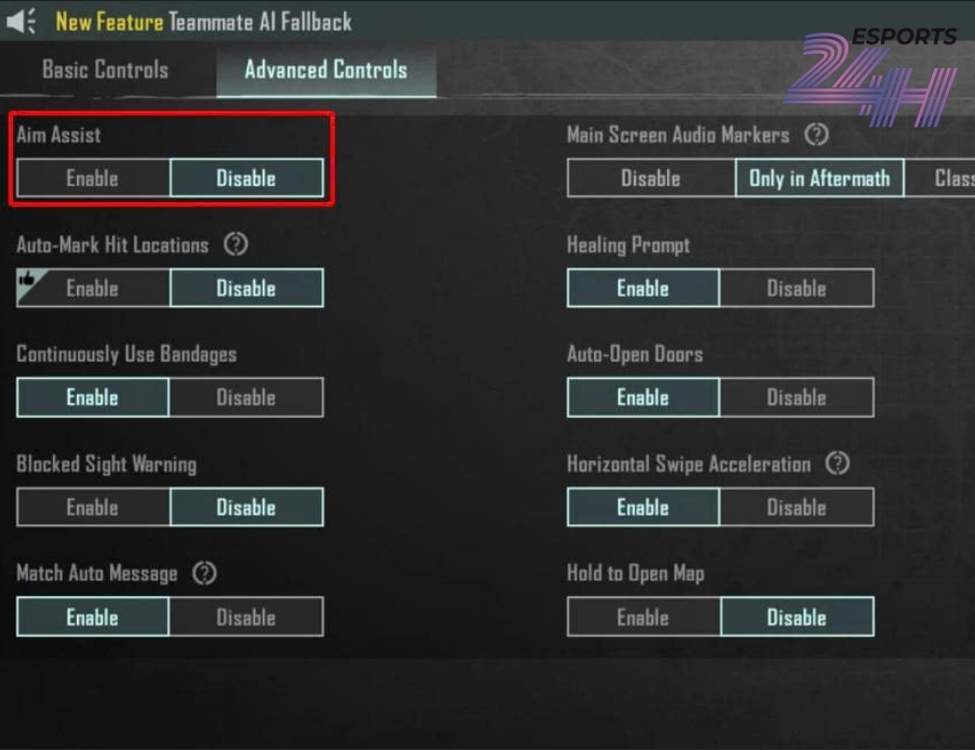 Setting PUBG chuẩn nhất 2026: Tối ưu đồ họa & điều khiển cho mọi cấu hình máy 4 Setting PUBG Mobile trên điện thoại tối ưu