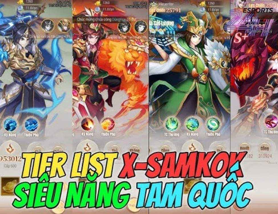 Code Samkok Tam Quốc Vplay mới nhất tháng 5/2026 4 Xếp hạng tướng mạnh nhất Samkok Tam Quốc