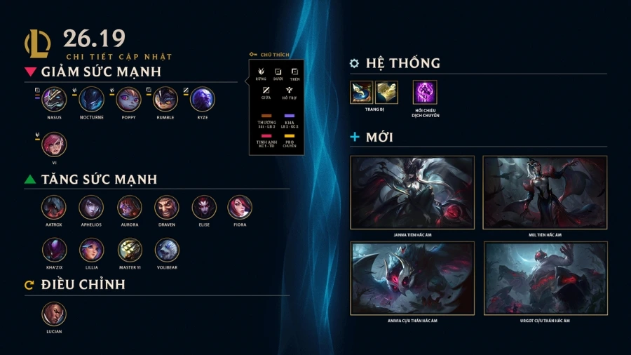 Chi tiết bản cập nhật LMHT 26.19: Aatrox hồi sinh, Nasus lên thớt Bản cập nhật Liên Minh Huyền Thoại 26.19