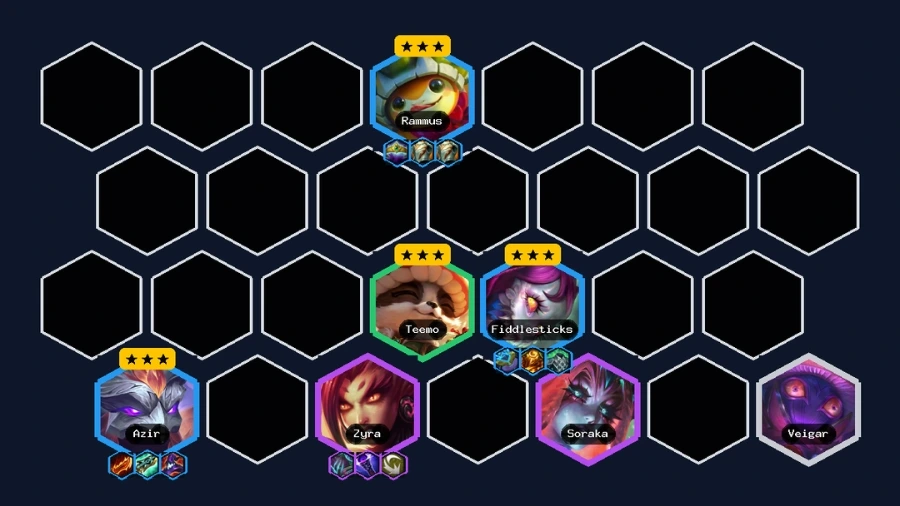Đội hình đầy đủ của cặp đôi Rammus Azir