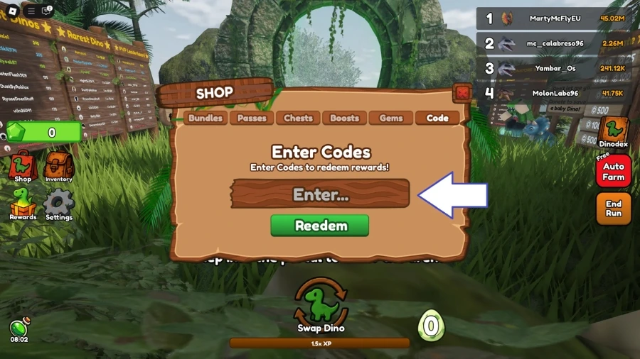 Full Code Be Dino Tháng 09/2026: Tổng Hợp Code Mới Nhất 1 Các bước để nhập code Be Dino