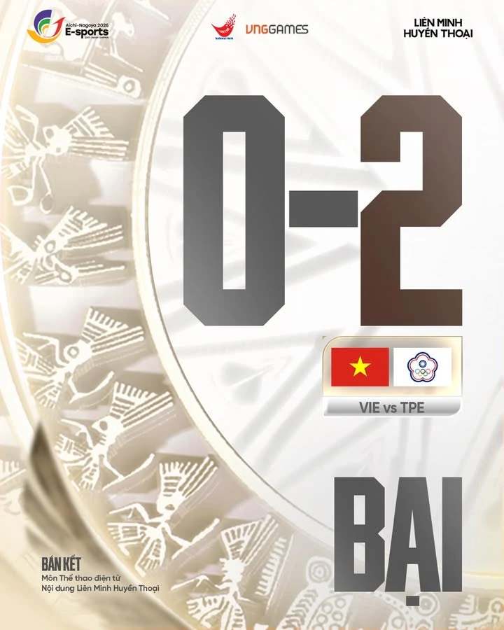 Liên Minh Huyền Thoại: Việt Nam nhận huy chương đồng tại Asiad 2026 2 Kết quả thi đấu tại ván 2