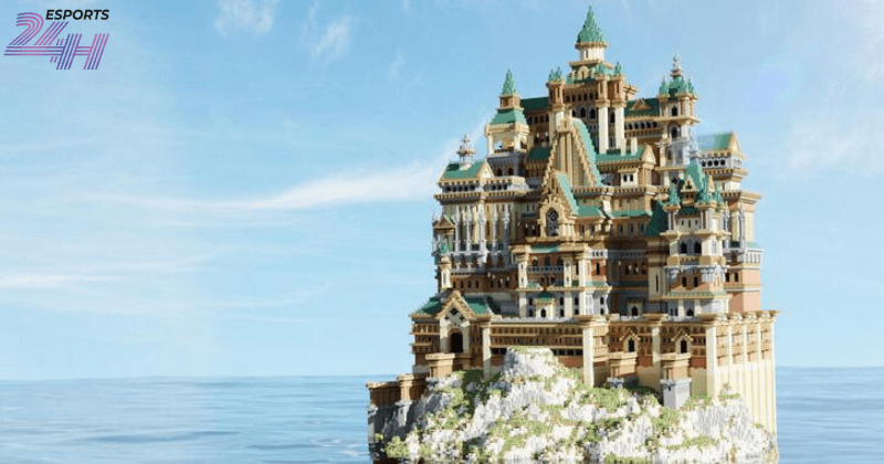 Top 7 lâu đài minecraft đẹp nhất: Quy trình xây lâu đài trong minecraft 2 Chi tiết quy trình xây dựng lâu đài trong Minecraft