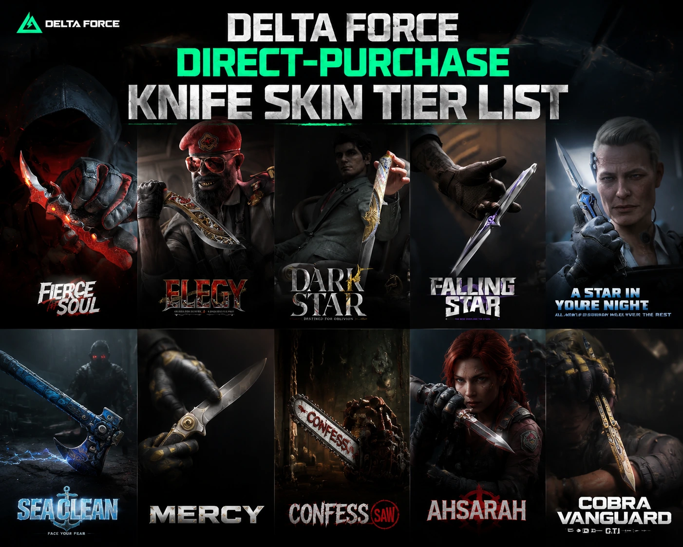 Tiêu chí đánh giá skin cận chiến Delta Force