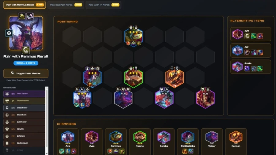Trang bị phù hợp cho Rammus và Azir