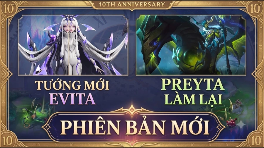 Liên Quân bản cập nhật Vết Nứt Thời Không 29/9/2026: Mùa S4, tướng Evita Và 3 siêu boss 3 2 tướng Evita và Preyta sẽ được làm lại