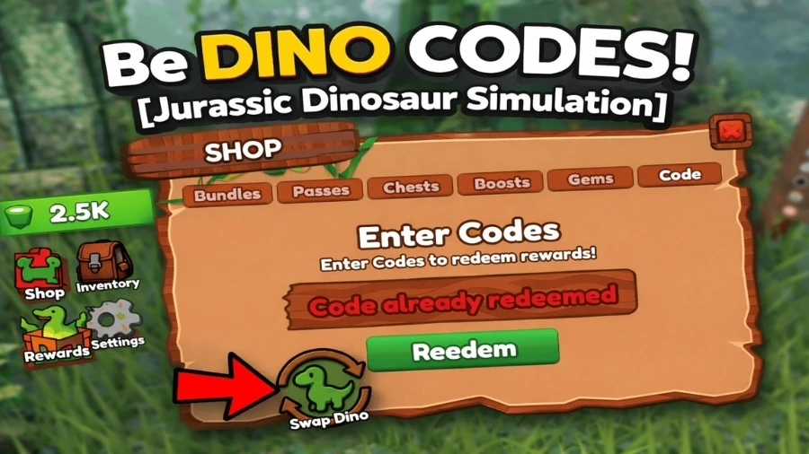 Full Code Be Dino Tháng 09/2026: Tổng Hợp Code Mới Nhất 2 Các trường hợp báo lỗi khi nhập code